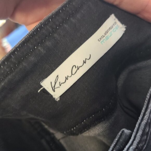 KanCan Junior Women’s Black Jeans‎ Sz 9 (28) Distressed Stretch 3 Button Waist - Picture 3 of 5